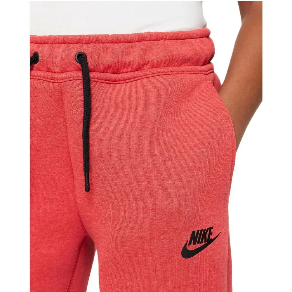 Nike Tech Fleece Shorts University Heather Red  KidsYouth Boys Size S NWT $65